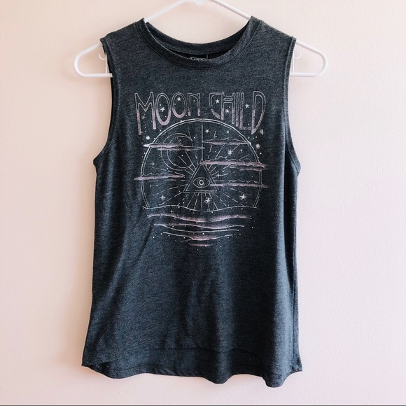Modern Lux Tops - Moon Child | Boho Graphic Hi-Lo Tank | Modern Lux